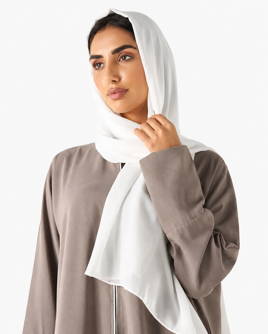 Classic Abaya – Taupe – Side View – Shop Azria