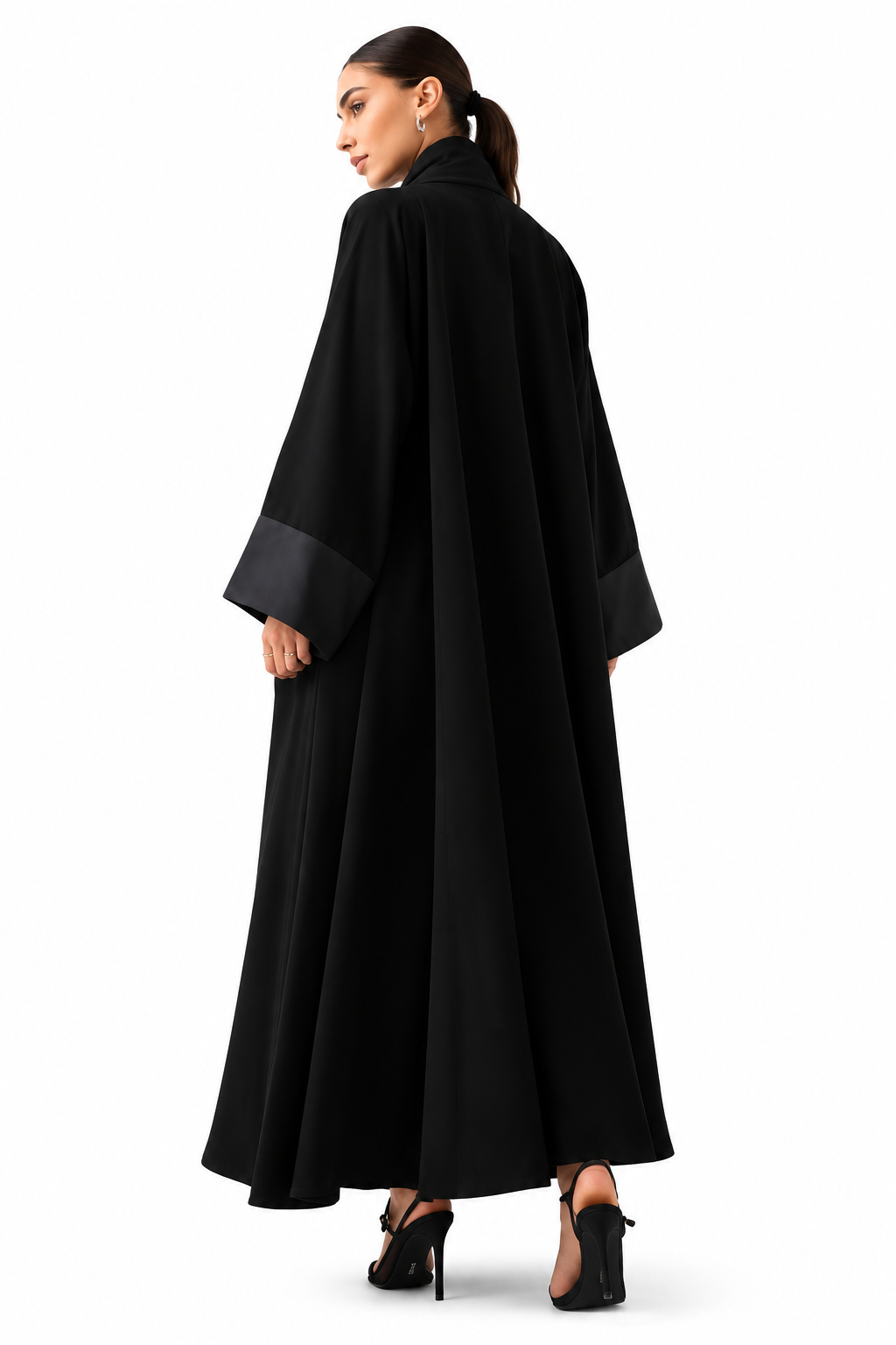 Classic Threadwork Abaya – Signature Black