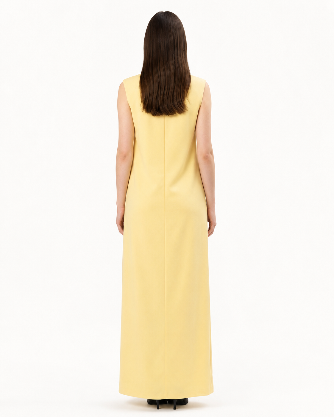 Inner Dress – Yellow – back view – AZRIA KSA