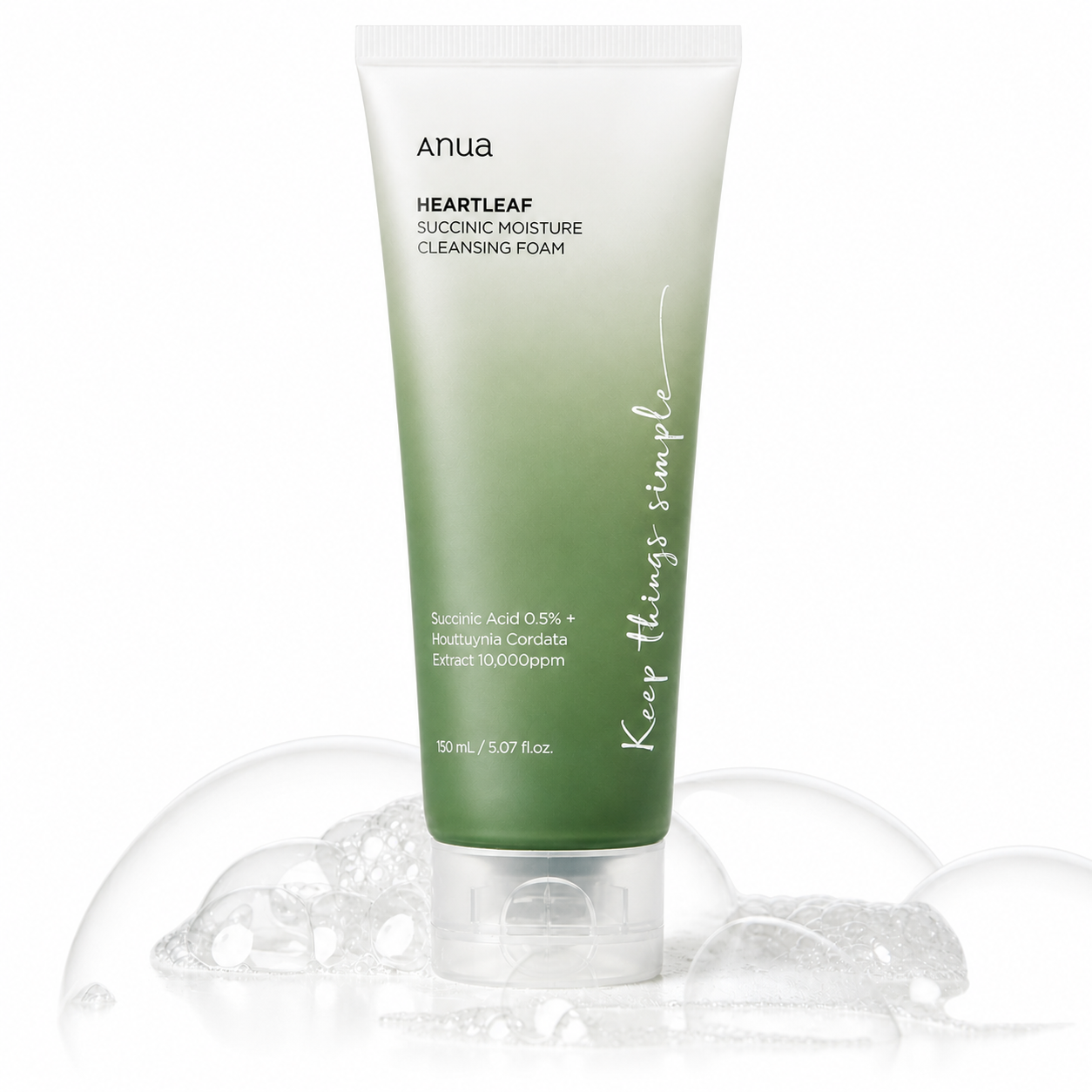 Anua Heartleaf Succinic Moisture Cleansing Foam – 150ml