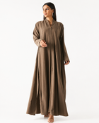 Classic Flowy Abaya – Beige
