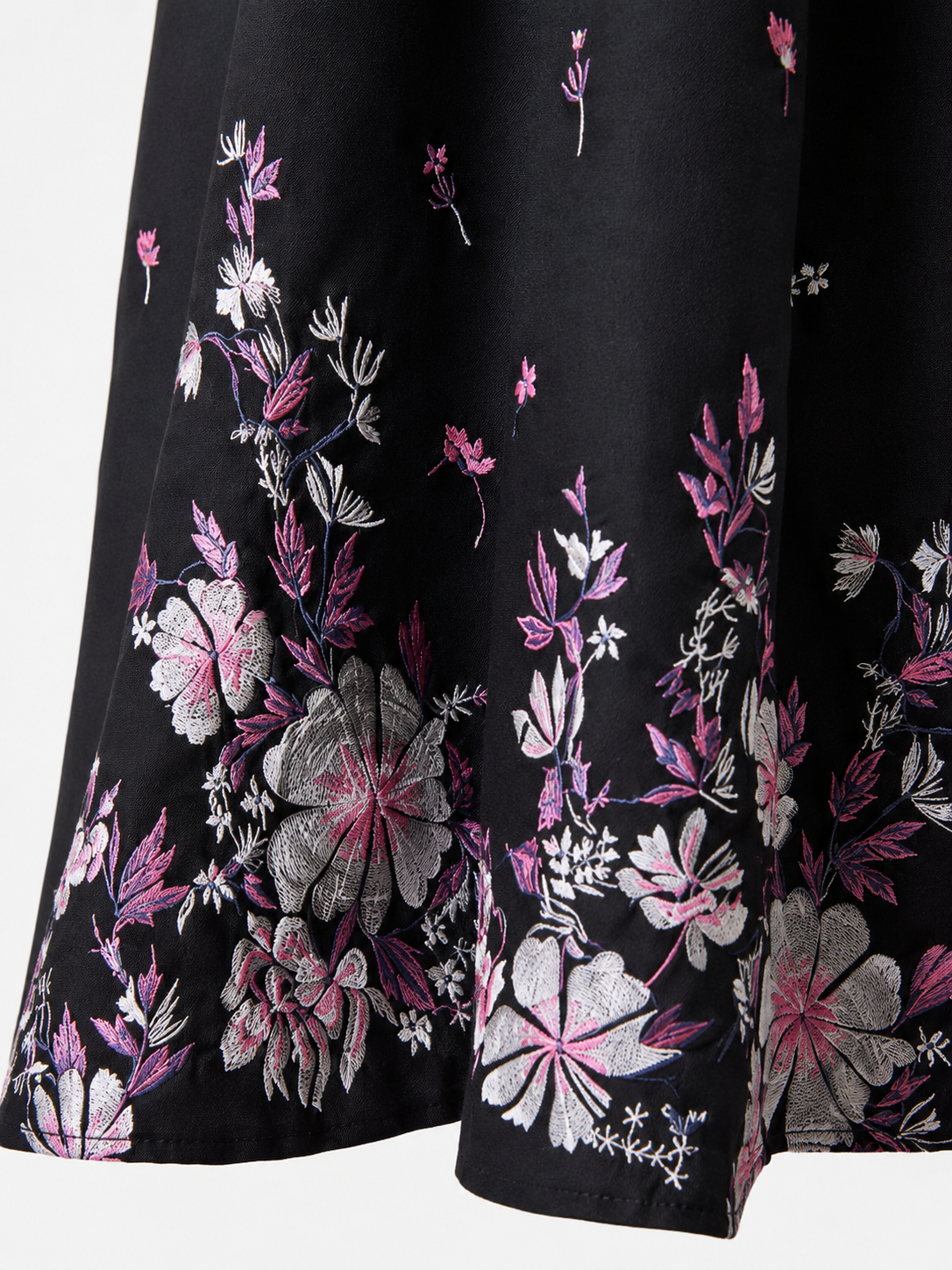 Embroidered Abaya with Hijab – Black – Side View – Shop Azria