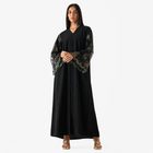 Black Lace Embellished Abaya