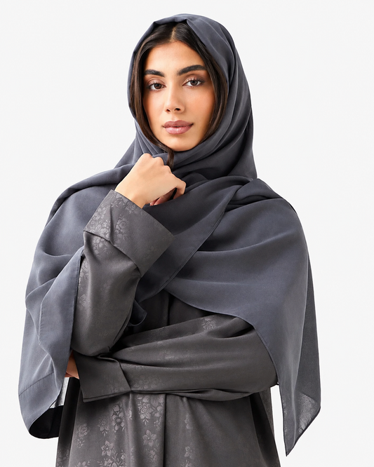 Bloom Abaya – Silver – Side View – Shop Azria