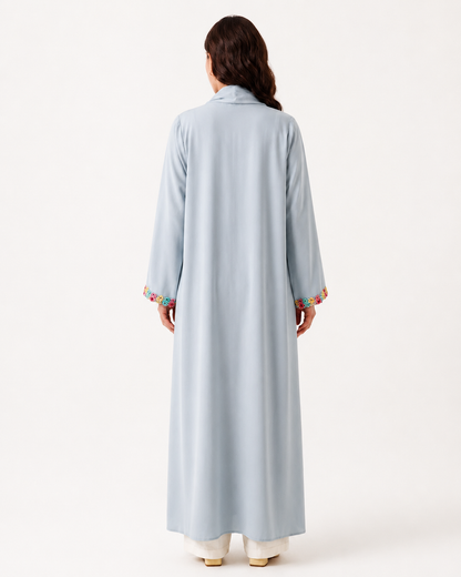 Blossom Luxe Abaya – Grey