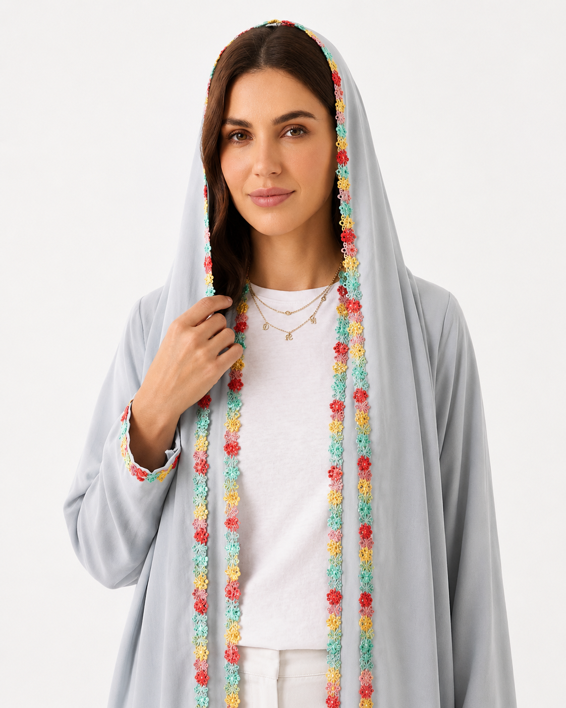 Blossom Luxe Abaya – Grey