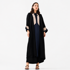 Classic Black Abaya – Contrast Detail