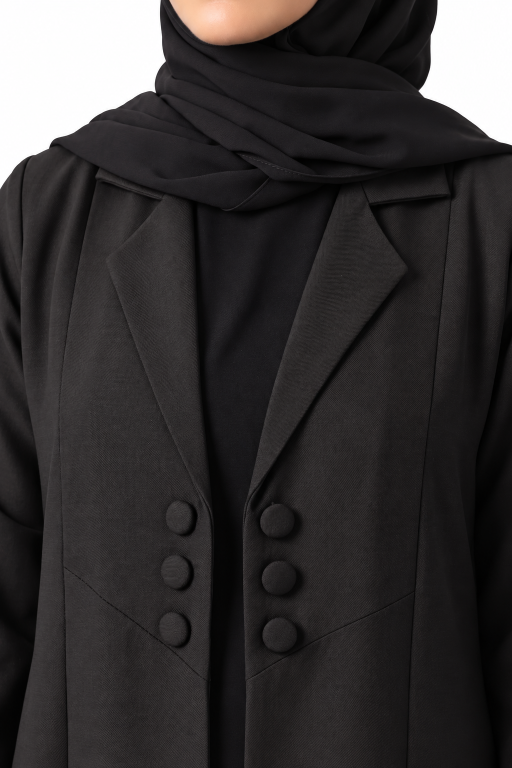 Classic Blazer Abaya – Black