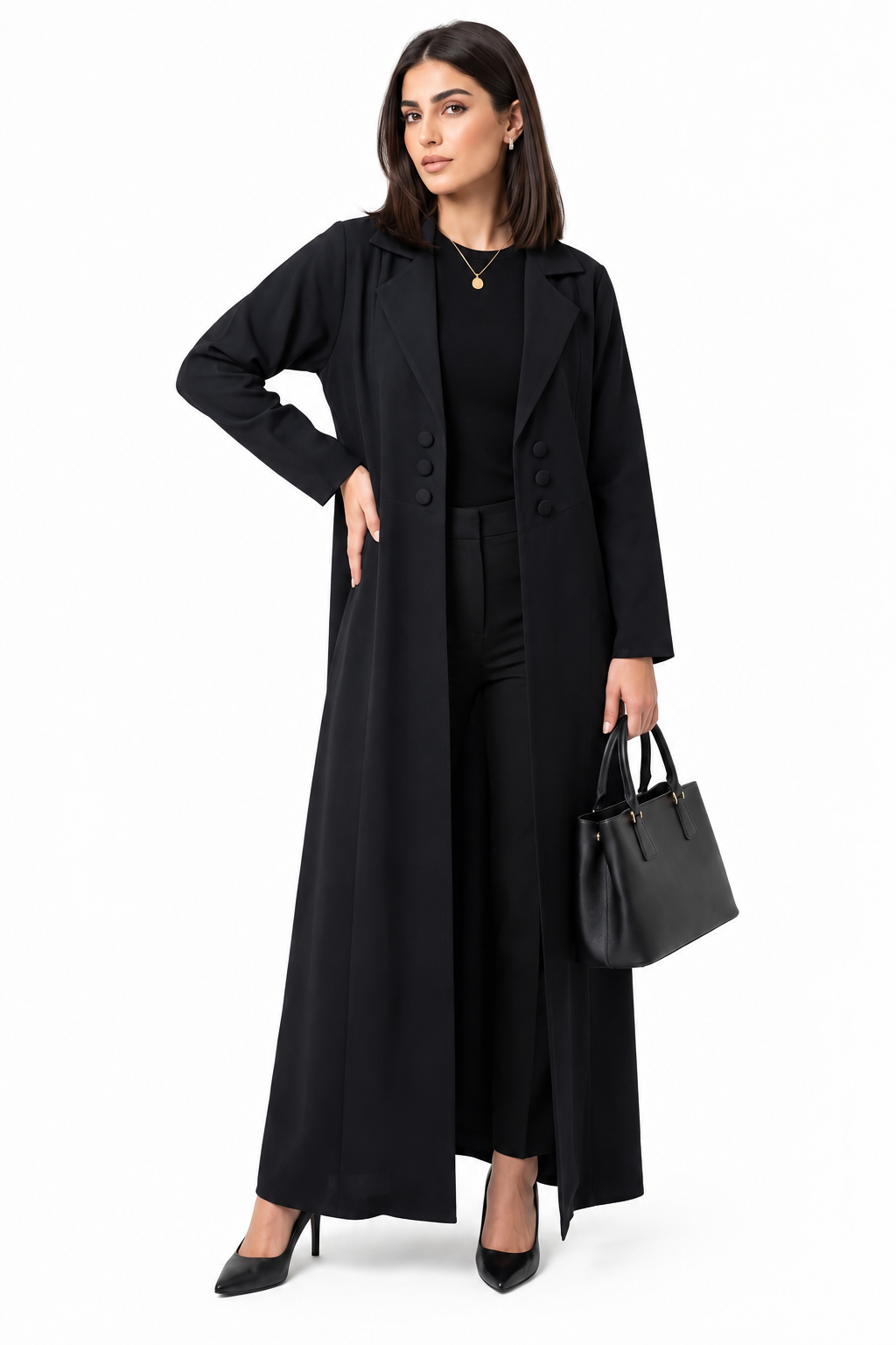 Classic Blazer Abaya – Black