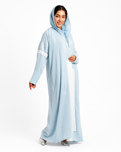 Embroidered Occasional Abaya – Blue