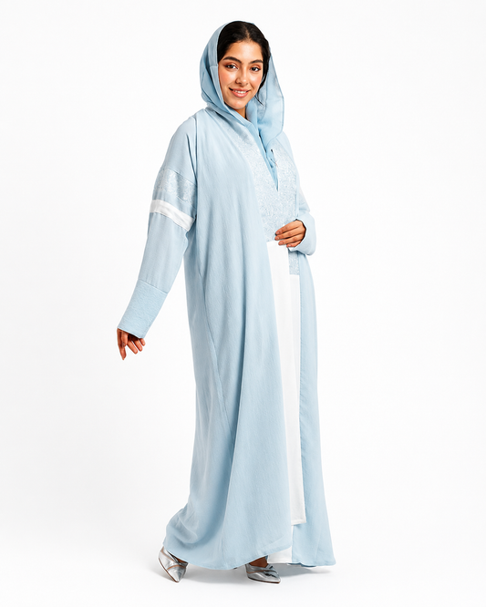Embroidered Occasional Abaya – Blue