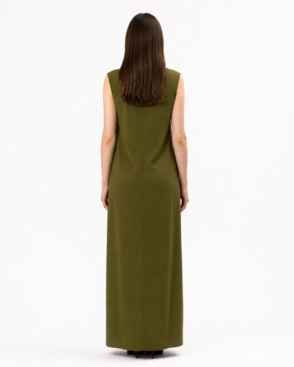 Inner Dress – Green – back view – AZRIA KSA