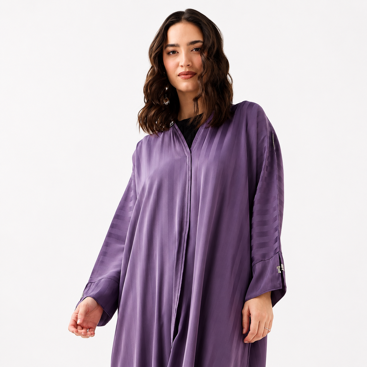 Lilac Striped Abaya