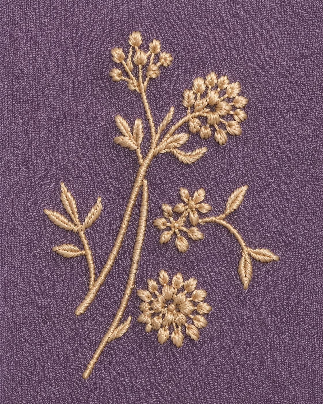Lilac Garden Abaya – fabric and embroidery detail – AZRIA KSA
