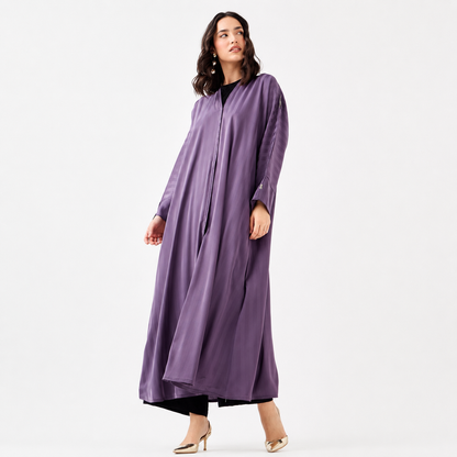 Lilac Striped Abaya