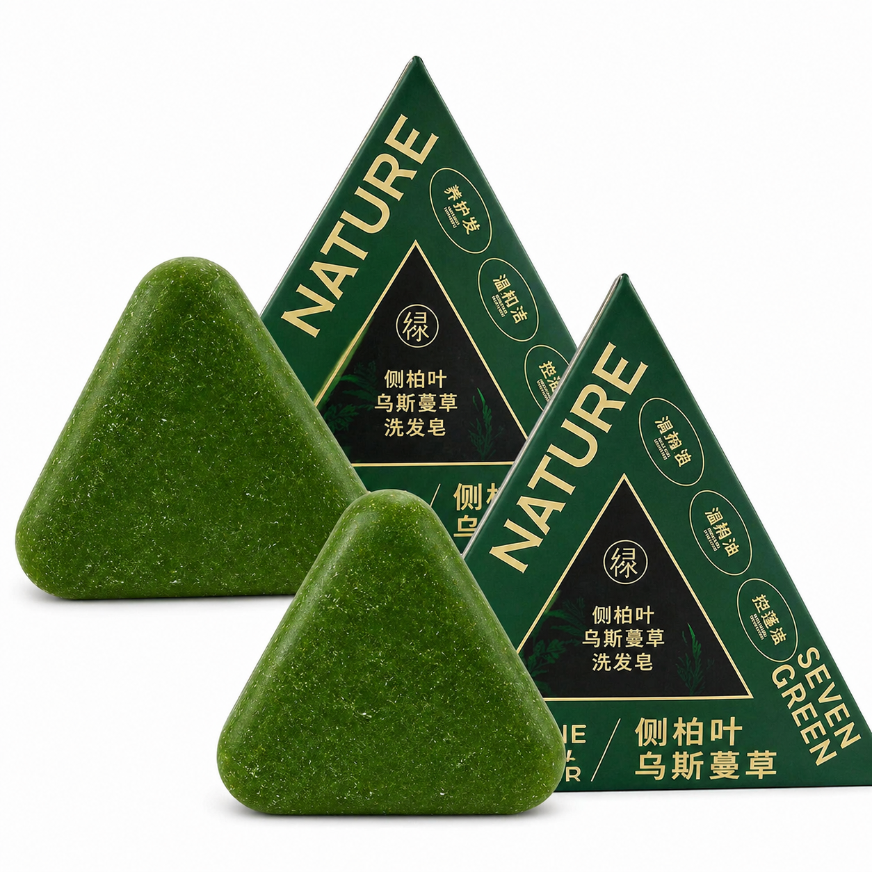 Seven Green Nature Plant-Based Soap Shampoo Bar
