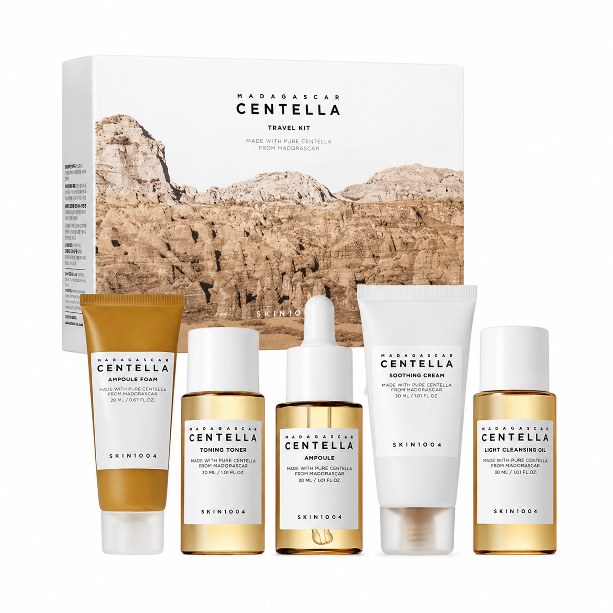 SKIN1004 Madagascar Centella Travel Kit – 5-Piece Routine Set
