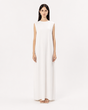 Sleeveless Inner Dress – White – front view – AZRIA KSA
