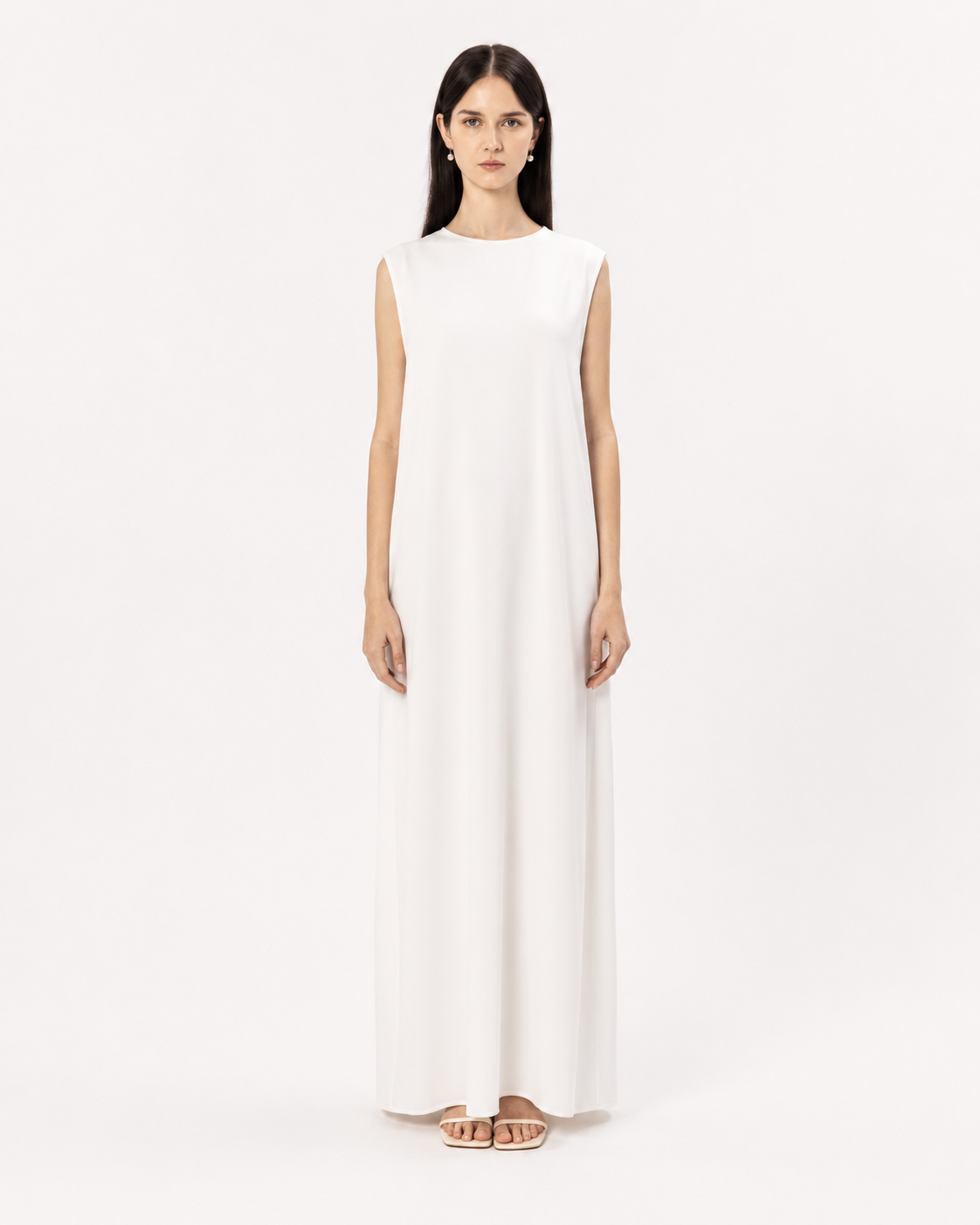 White Sleeveless Inner Dress – Front View – Shop Azria