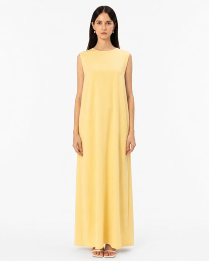 Inner Dress – Yellow – front view – AZRIA KSA