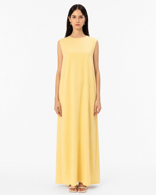 Inner Dress – Yellow – front view – AZRIA KSA